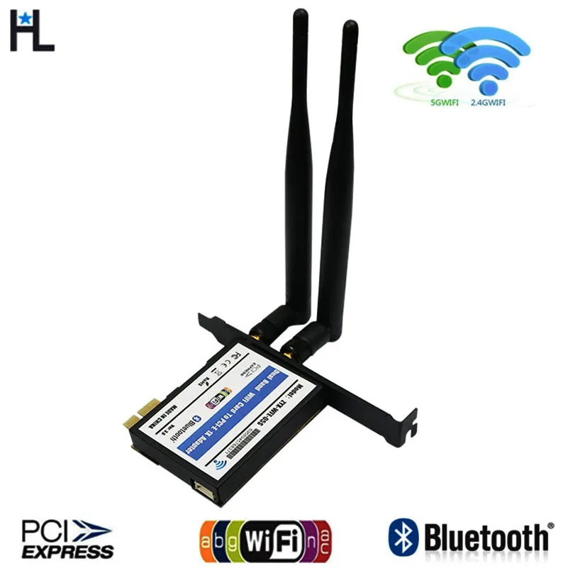 Desktop wifi adapter Pci-e Wireless Network mini PCI-E Card Adapter  wi fi receiver for pc +Low Profile bracket