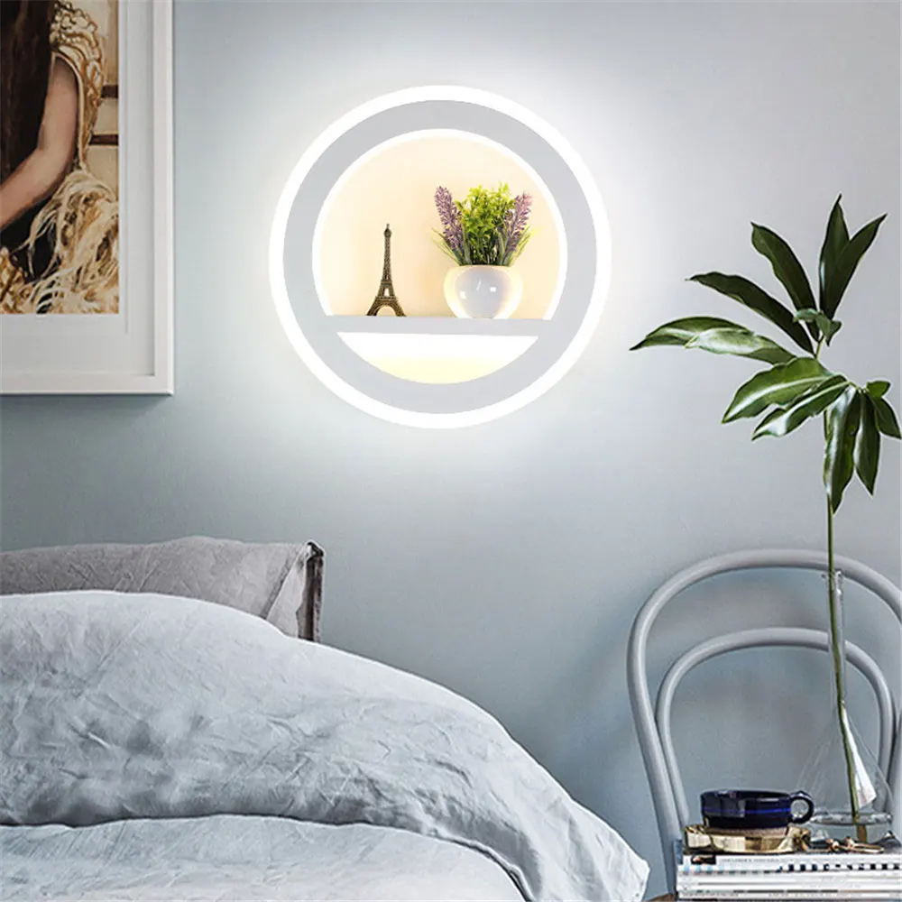 Creative Decoration Tower Plant 30w Led Wall Lamp Bedroom Bedside Simple Modern Nordic Hotel Aisle Wall Lamp