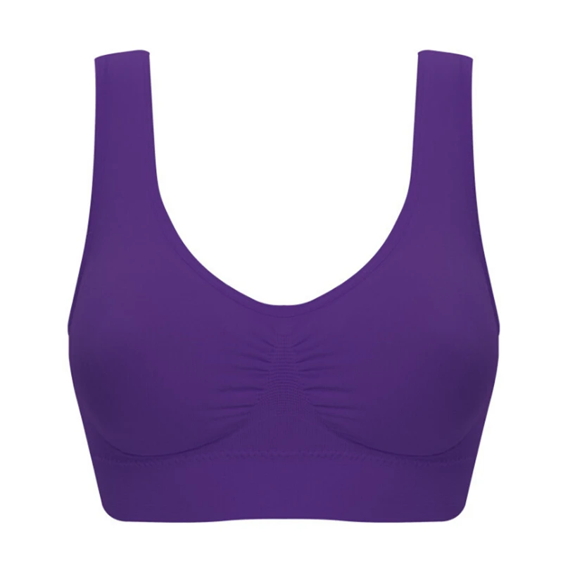 S-4XL Womens Sport Bra Fitness Yoga Running Vest Underwear  7 Colors Padded Crop Tops Underwear No Wire-rim Female gym top bras
