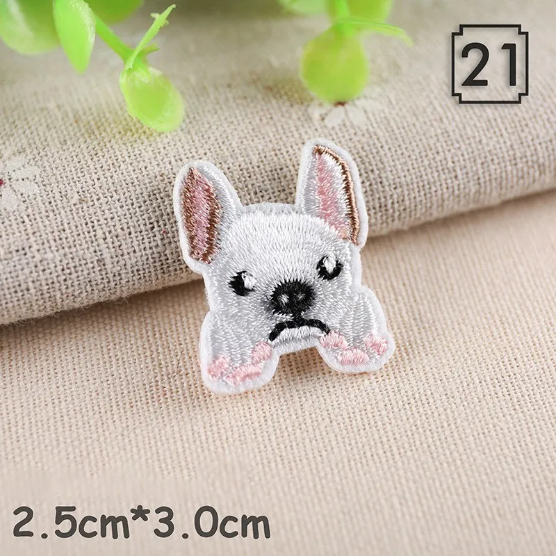 PGY 30 Design Small Animal Wolf Head Patchwork Patch Embroidered Patches For Clothing Iron On Appliques For Shoes Bags Badges