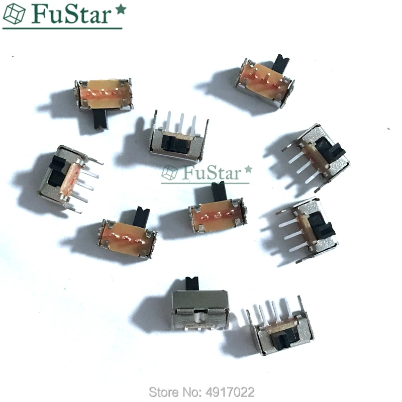 10Pcs Toggle switch SK12D07VG3 stents Small toggle switch/3 mm high Miniature Slide Switch Side Knob DIP3 Hot