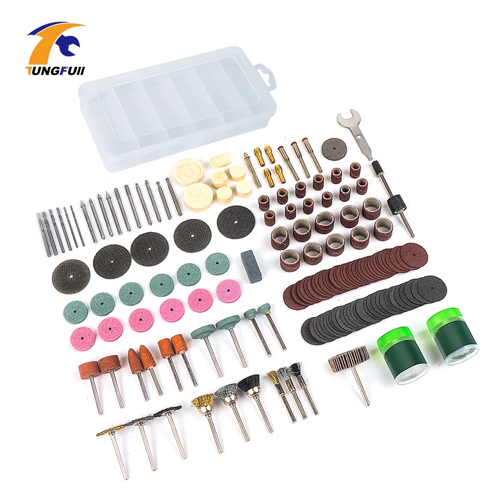 

161Pcs Dremel Style Accessories Power Tools Rotary Tool Accessory Set Abrasive Tools Wood Metal Engraving Polishing Accessories