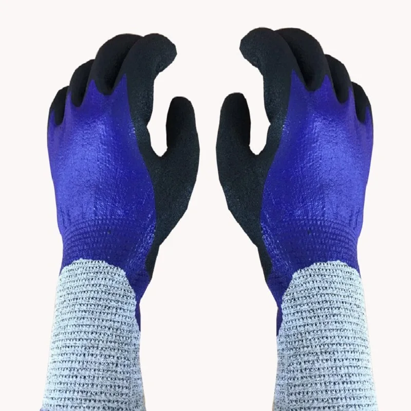 Fishing Rubber Cut-proof Work Gloves Wear-resistant Waterproof Non-slip Puncture Outdoor Riding Level 5 Cut Gloves