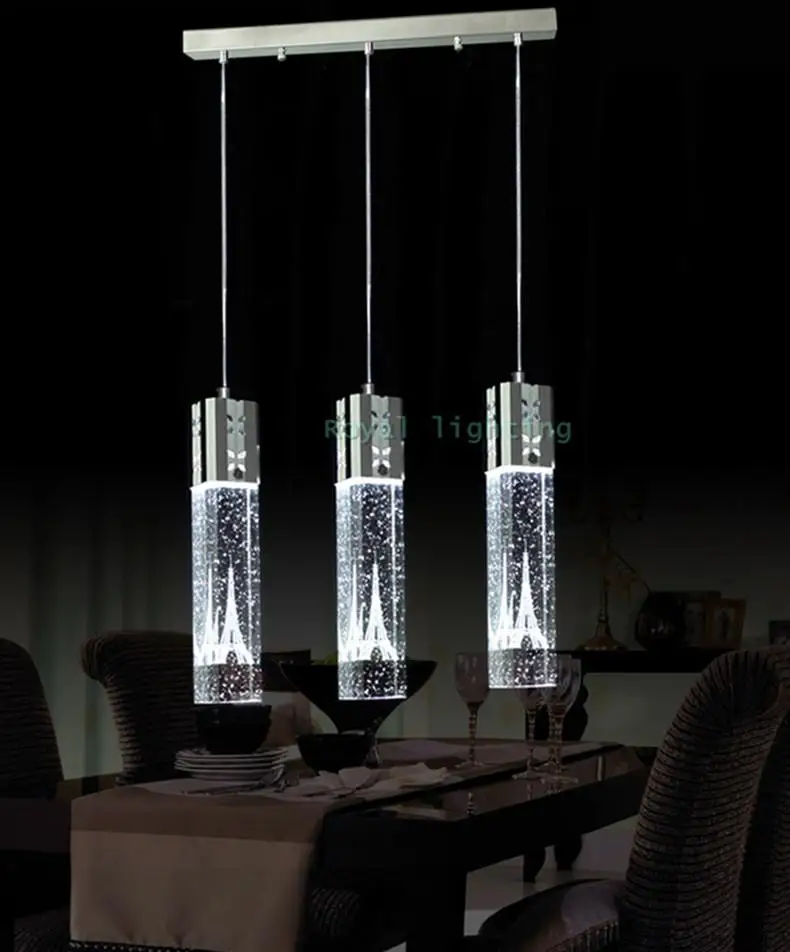 Cafe Bar Bubble crystal lighting led crystal Pendant Lamps dining room Led Crystal Tower Hanging Lights Lamparas For home lights