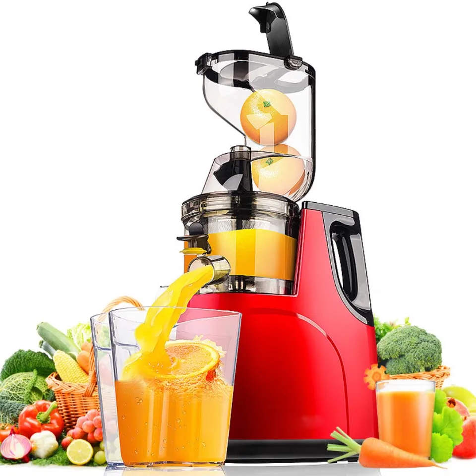 low speed Large Wide Mouth Feeding Chute Whole Apple orange Slow Juicer Fruit Vegetable nutrition Juice Extractor Squeezer