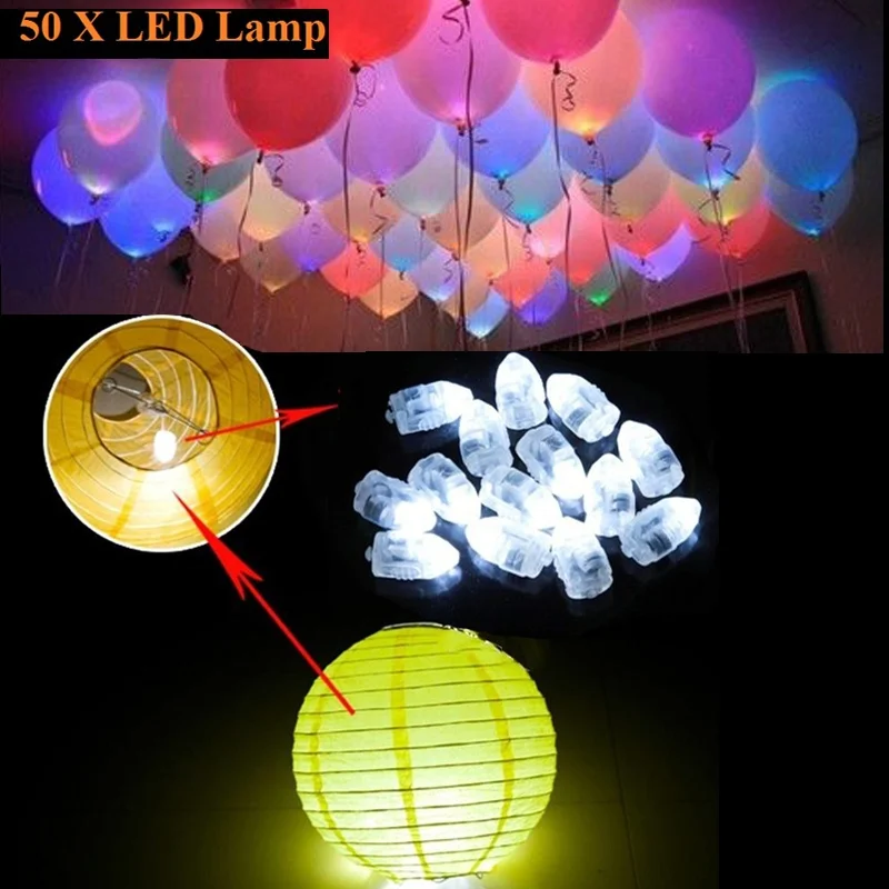New Colorful  LED Lamp Lights Balloons For Paper Lantern Balloon Birthday Christmas