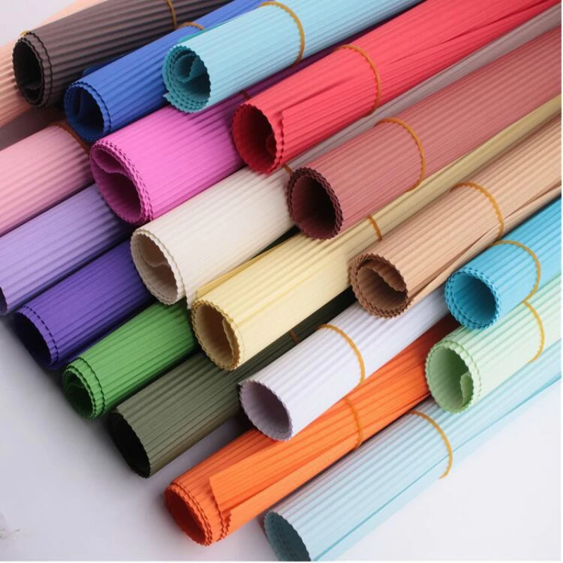 5pcs Child Handmade Origami Paper Color Corrugated Paper Kid DIY Scrapbooking Craft Paper Packs Flower Wrapping Paper