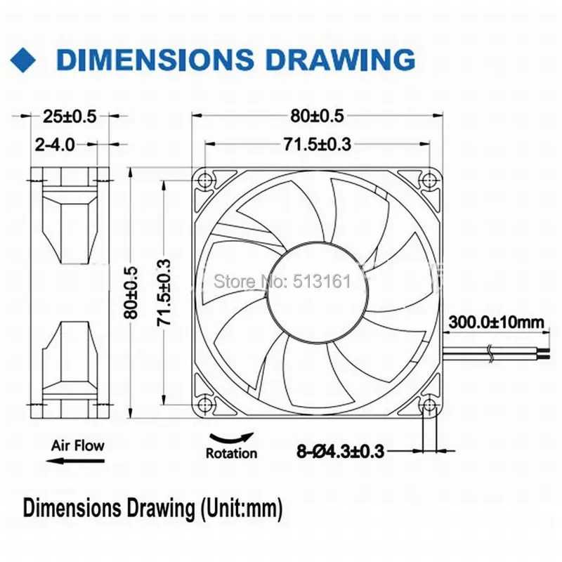 5 шт. Gdstime 80 мм 80x80x25 мм 8 см DC 5 В 2-контактный Бесщеточный вентилятор для корпуса компьютера процессора ПК ноутбука охлаждающий вентилятор