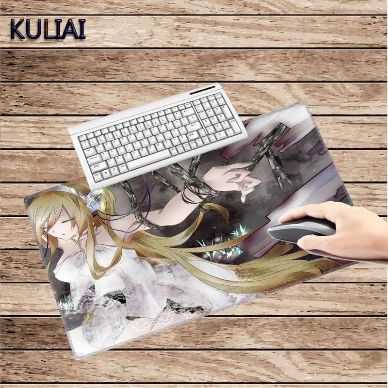 XGZ Smiling Girl Anime Mouse Pad Large Keyboard Player Pc Black Clover Senran Kagura Xl Gaming Laptop Mouse Pad Desk Mats