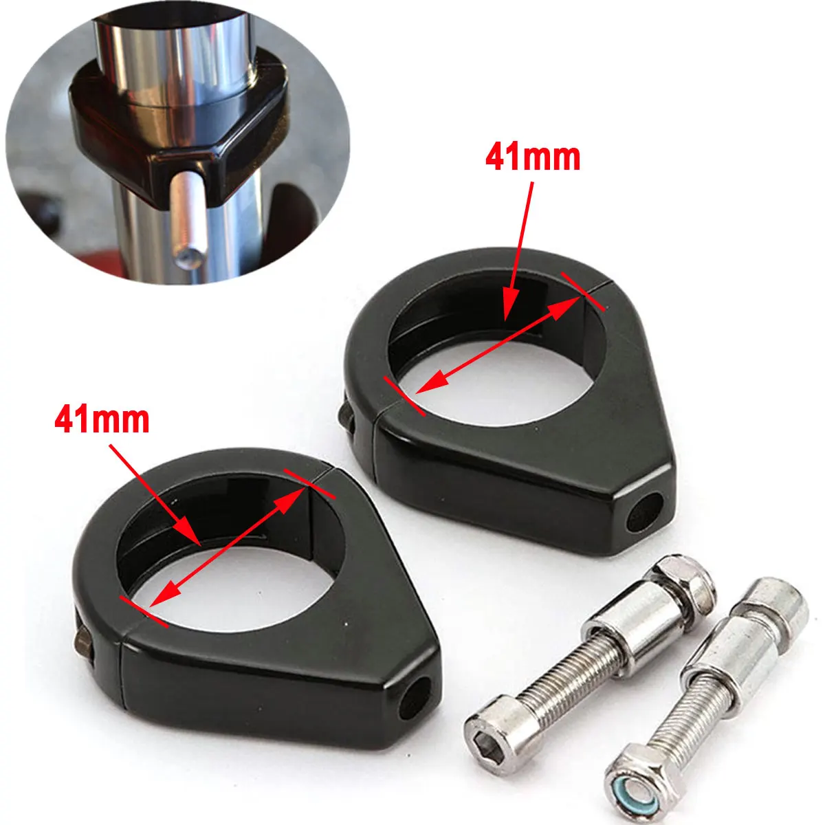

A pair 41mm Fork Tube Turn signal Clamps Custom Mount Bracket for Honda Shadow Valkyrie APE50 VT VTX Sabre VT VF 700 750 1100