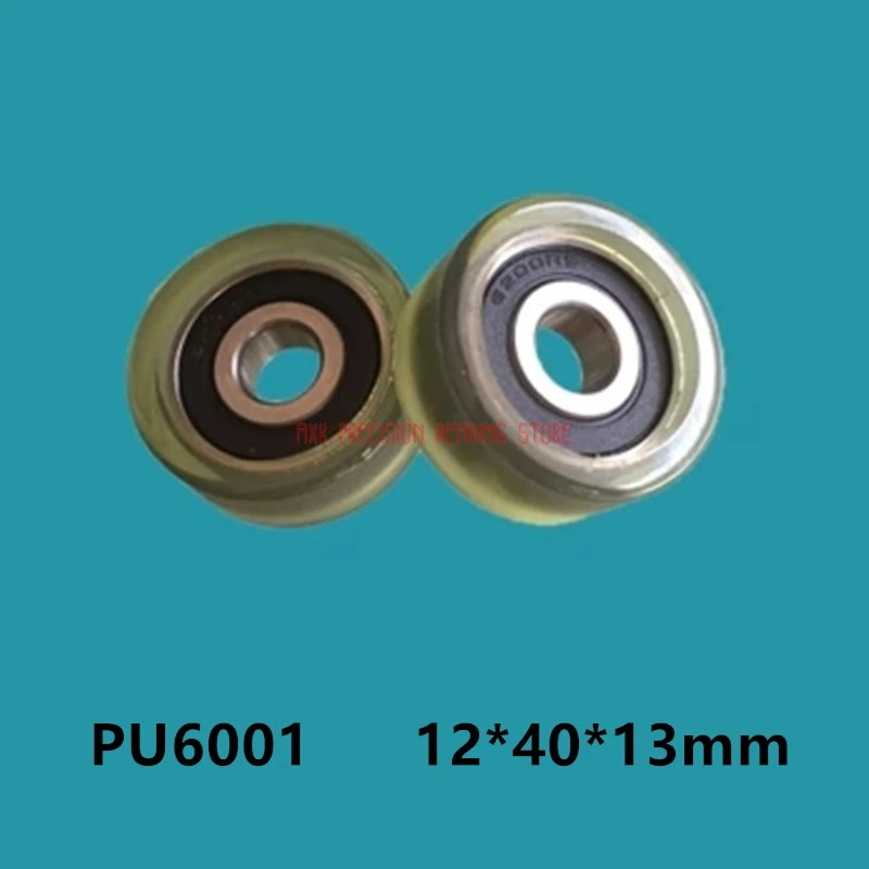 

2023 New Rushed 6001 Plastic Coated Bearing Pulley Polyurethane Molding Pu Rubber Wheel 12*40*13 Guide Mute Wear