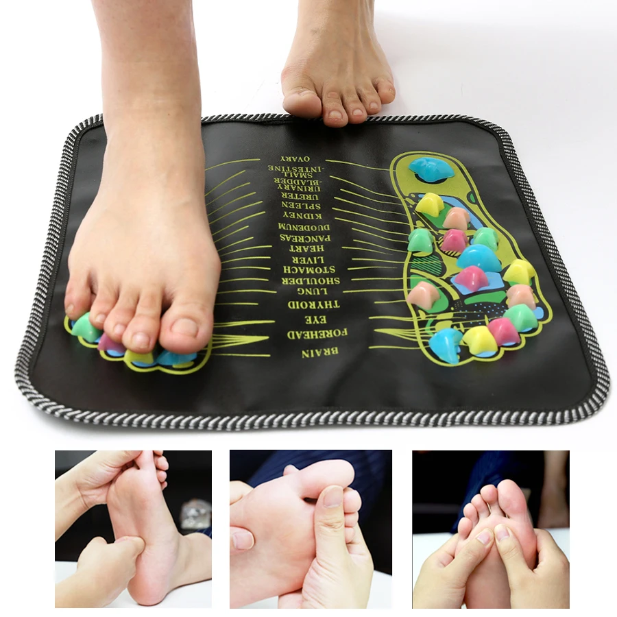 

Reflexology Walk Stone Foot Leg Pain Relieve Relief Walk Massager Mat Health Care Acupressure Mat Pad massageador