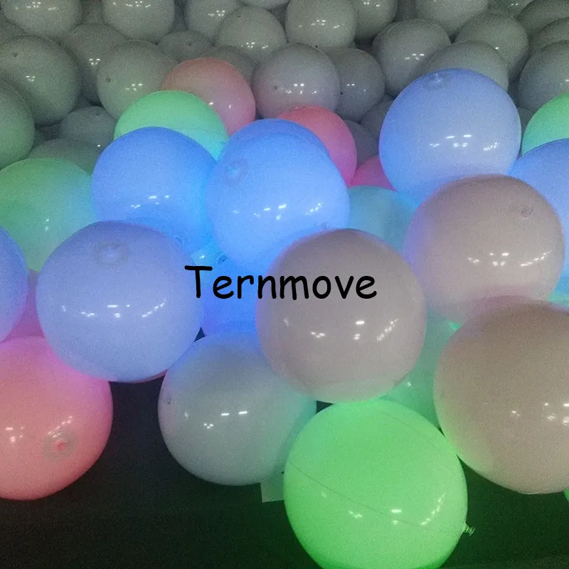 Schwimmen Party Dekor Große PVC Aufblasbare LED Beleuchtung Strand Ballon Led Wurf Ball für Konzert Weihnachten leuchten spielzeug