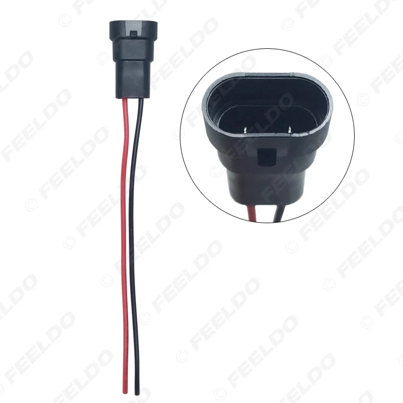 LEEWA 2pc Auto 9005/HB3 9006/HB4 H10 Male Connector Wiring Harness Plug Adapter For Headlight Fog Light Lamp Cable #CA5971