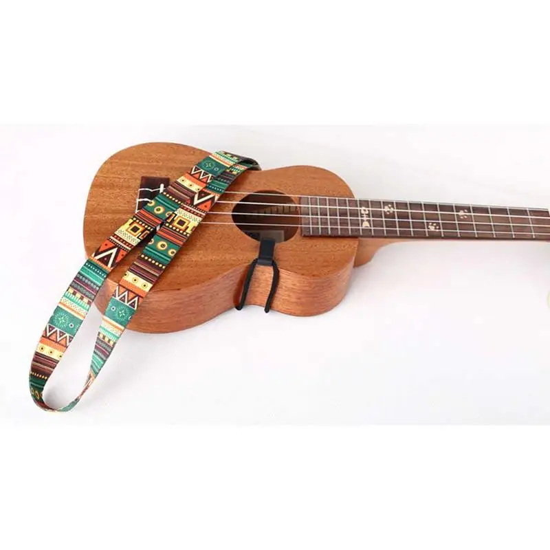 Adjustable Nylon Ukulele Strap Colorful Vivid Printing Style Ukulele Strap Belt Sling With Hook Ukulele Guitar Accessories