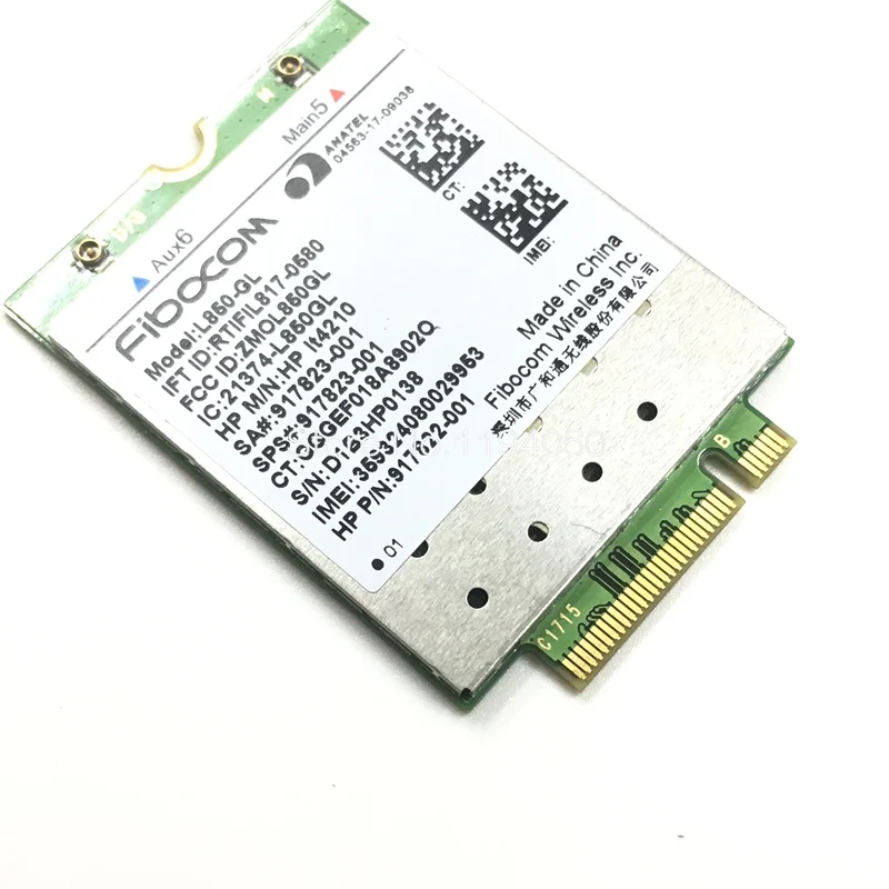 WDXUN L850-GL LT4210 SPS #917823-001 pour ProPle430 440 450 G5 Ordinateur Portable FDD-LTE TDD-LTE 4G Carte 4G Tech L850 gl