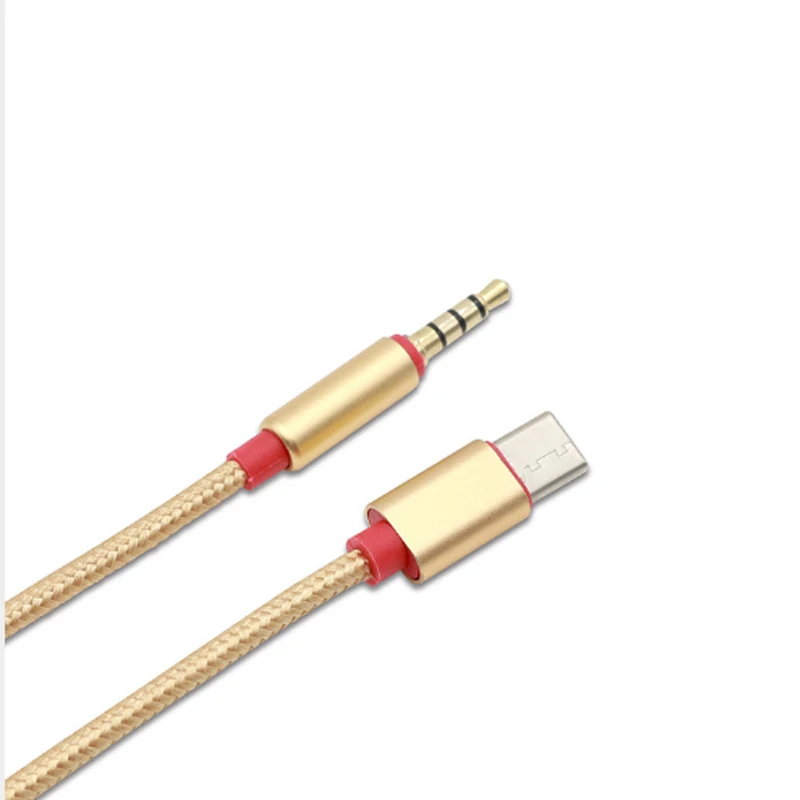 Adaptador de Cable de Audio tipo C a 3,5 Mm, conector USB tipo C, Cable auxiliar para altavoz de coche, Samsung y Xiaomi, 10 unids/lote