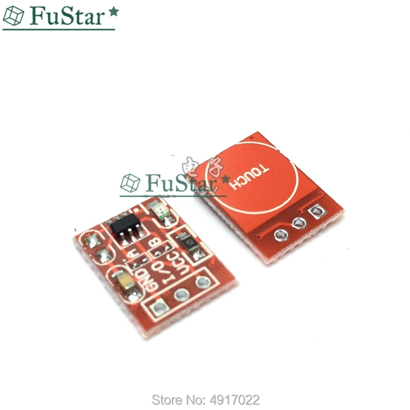 10PCS/LOT NEW TTP223 Touch button Module Capacitor type Single Channel Self Locking Touch switch sensor IC 2.5-5.5V