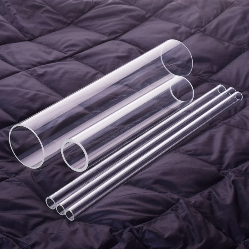 3pcs High borosilicate glass tube, O.D. 58mm, Thk. 4mm, L. 50mm/60mm/70mm/90mm, High temperature resistant glass tube