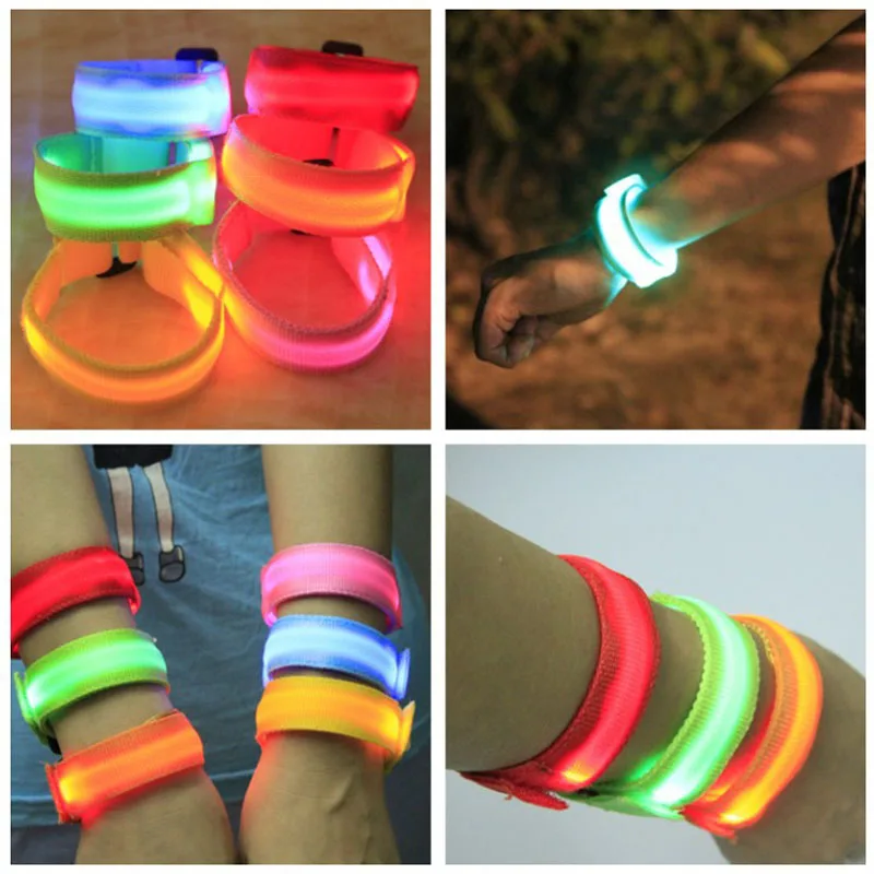 Colorful LED Light Wirst Band LED Light Glowing Wrist Bracelet Belt for Nightclub, Concert,Party 20pcs/lot