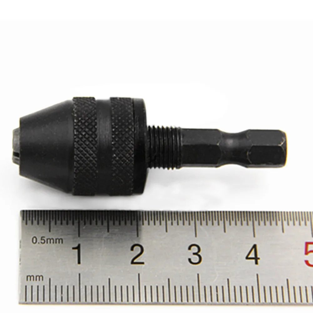 0.3/3.6mm Universal Chuck Carbon Steel Multifunction Keyless Quick Change Practical Hex Shank Twist Drill Bit Chuck Power Tools