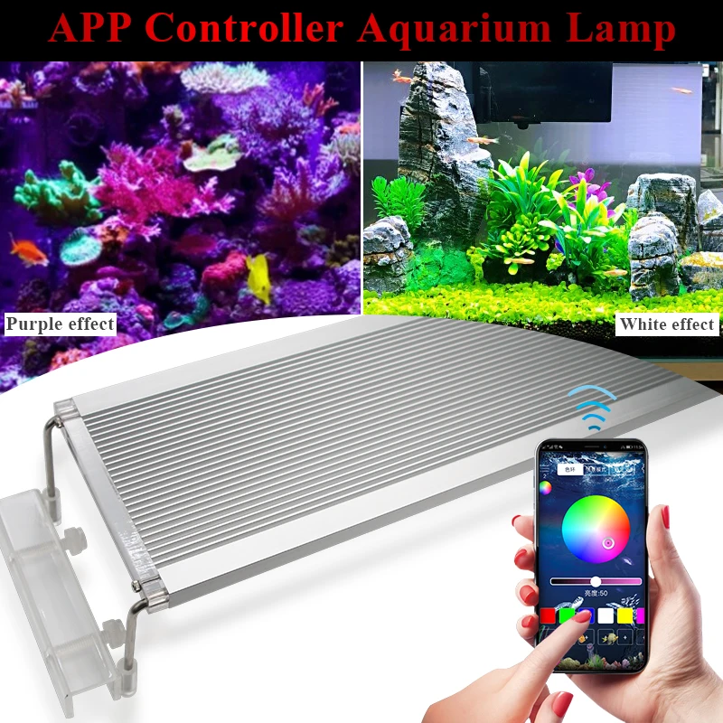 

60CM 70CM 80CM RGB Leds Aquarium Led Lighting Lamp For Aquarium Led Light Marine Fish Tank Light RGB Lamp For Aquarium Leds Lamp