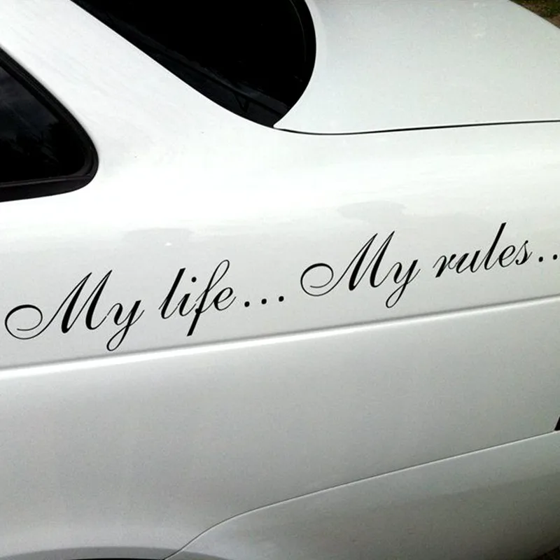 My life. My rules. Automotive Fashion Personality Creative RV Bumper Cute Window Vinyl Waterproof Sticker