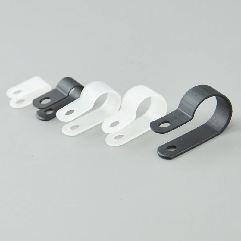 200PCS 23mm R-Type Nylon Cable Clamp 1