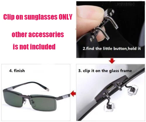 Clip On Sunglasses Polarized Vintage Driving Sun Glasses Men Women Day Night Vision Lens For Myopia Eye Glasses Reading UV400