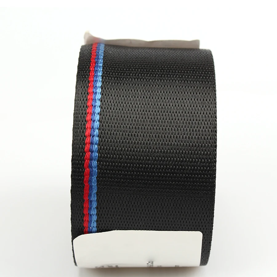 Auto Segurança Webbing Cinto de Segurança para BMW, Racing Harness Ribbon, Azul e Vermelho, 3.6m, Atacado