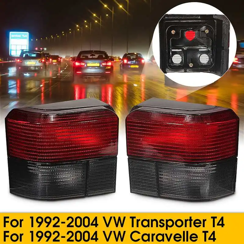 Smoked Red Tail Light Lamps for VW Transporter Caravelle T4 1992-2004