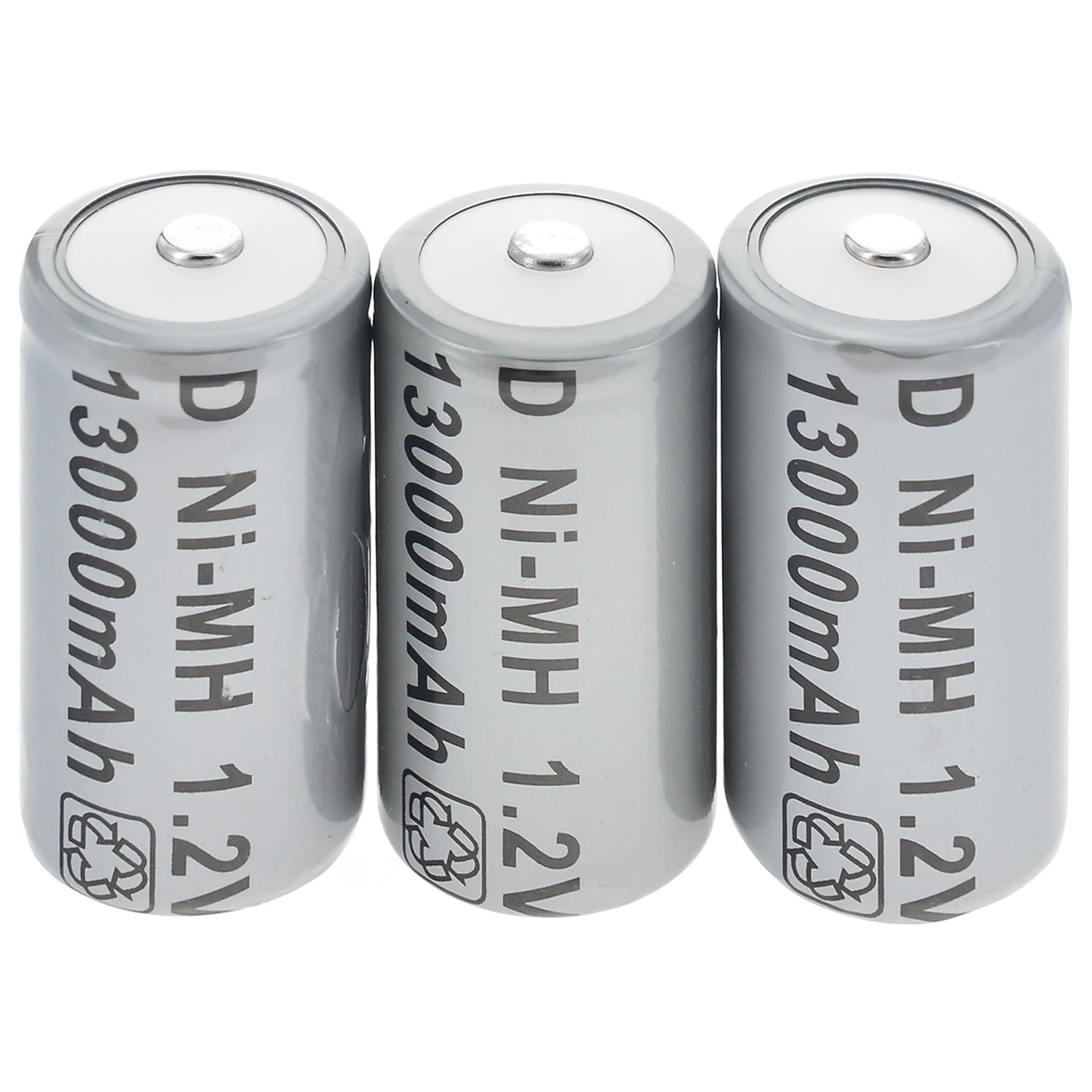 Batería recargable de 13000mAh, 1,2 V, Ni-MH, color gris, tipo D, 4 unidades