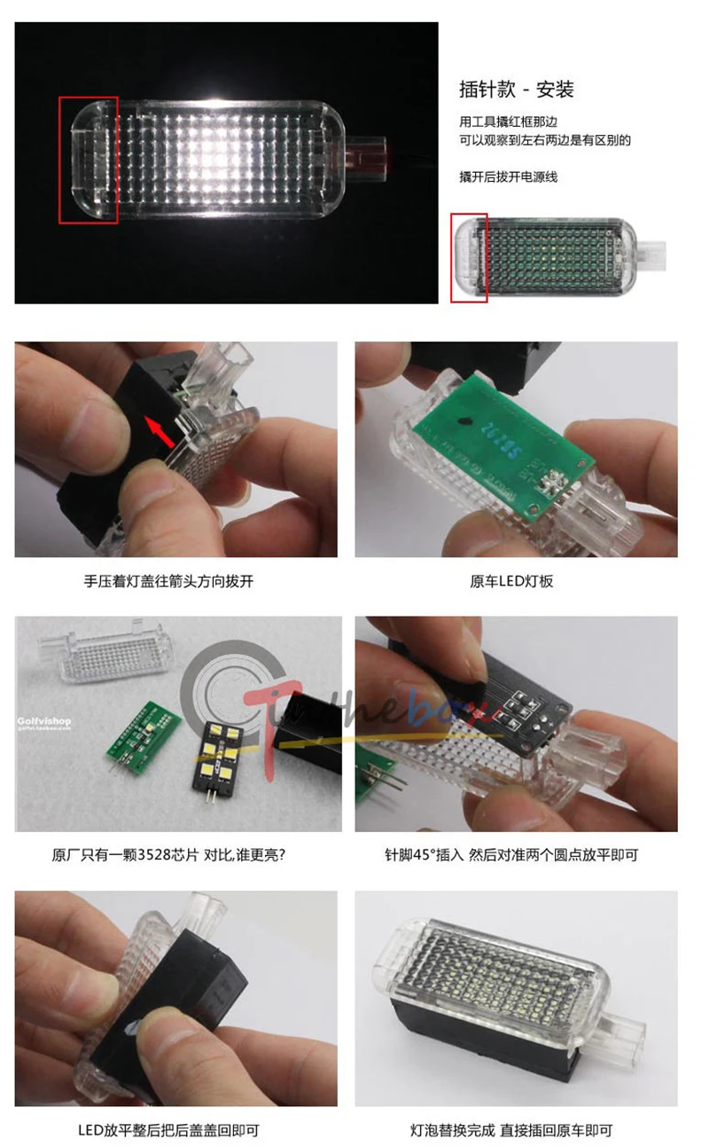 iJDM car motorcycle 12V CANBUS Error Free 5050-SMD LED For 2008-2015 Audi A4 S4 B8 Indoor light Footwell Lights white red blue