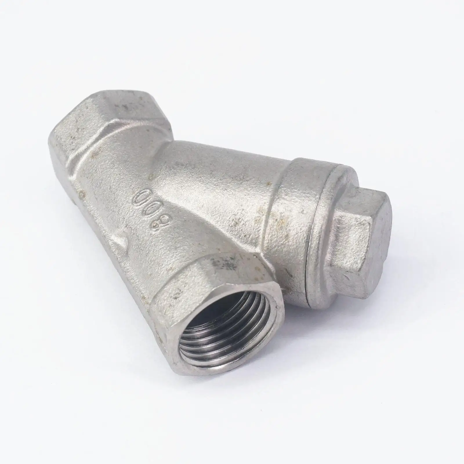 DN15 1/2" BSP Female Thread 304 Stainless Steel Inline Y Filter Strainer 229 PSI