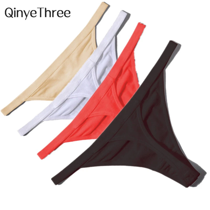 Hot Sale Sexy Women Cotton G String Thongs Low Waist Sexy Panties Ladies' Seamless Underwear Black Red White Khaki