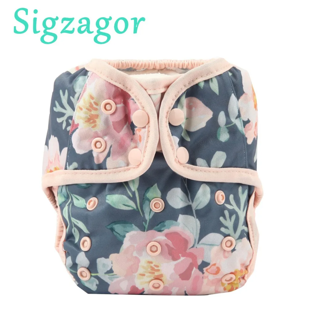 [Sigzagor]2024 NEW One Size Baby Cloth Diaper Cover Nappy Double Gusset 4-13kg 45 Designs