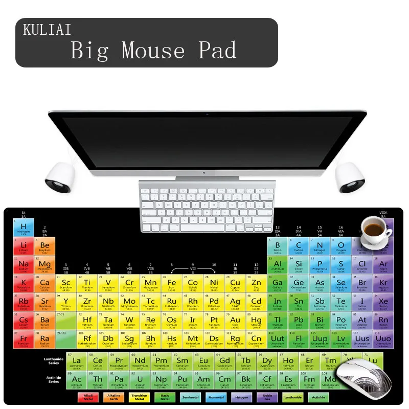 

XGZ Periodic Table of Elements Mouse Pad Keyboard Gaming Rubber Edge Control Office Decoration Desk Ouija Cool Mouse Pads