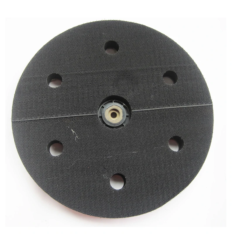 후크 및 루프 6 홀 6 홀; 샌더, 자동차, 복원 용 11mm 플랫 및 교체가있는 210mm 백업 패드