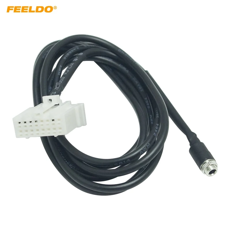 FEELDO Car Female Jack AUX In Input interface Adapter Cable For Mazda 3 6 M3 M6 MX-5 RX8 Besturn B70 Audio Cable Data Wire