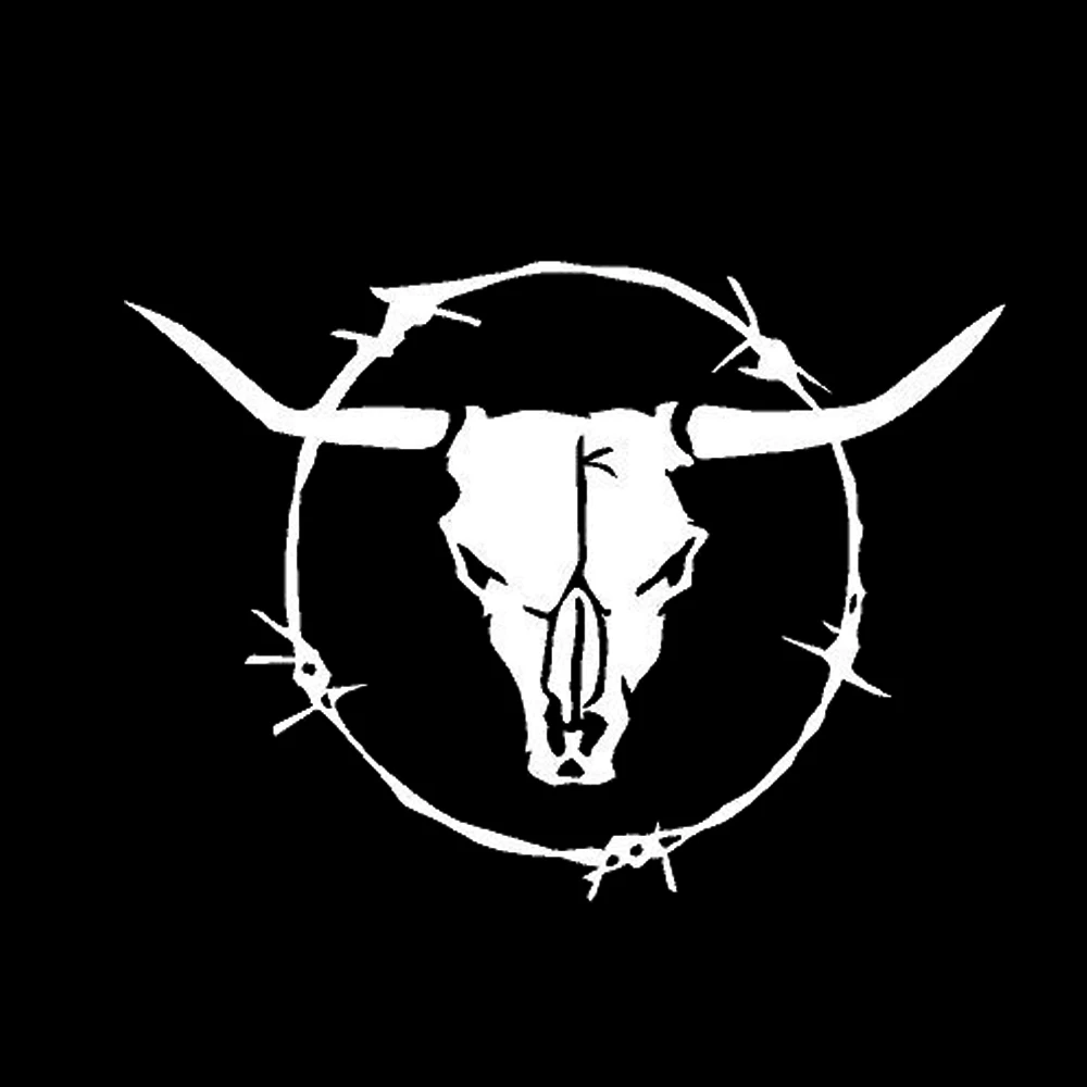 15*5cm Vinyl Decal Longhorn Bull Skull Barb Wire Cow Country Trailer Sticker Car Accessories Car Styling Vinyl Decals