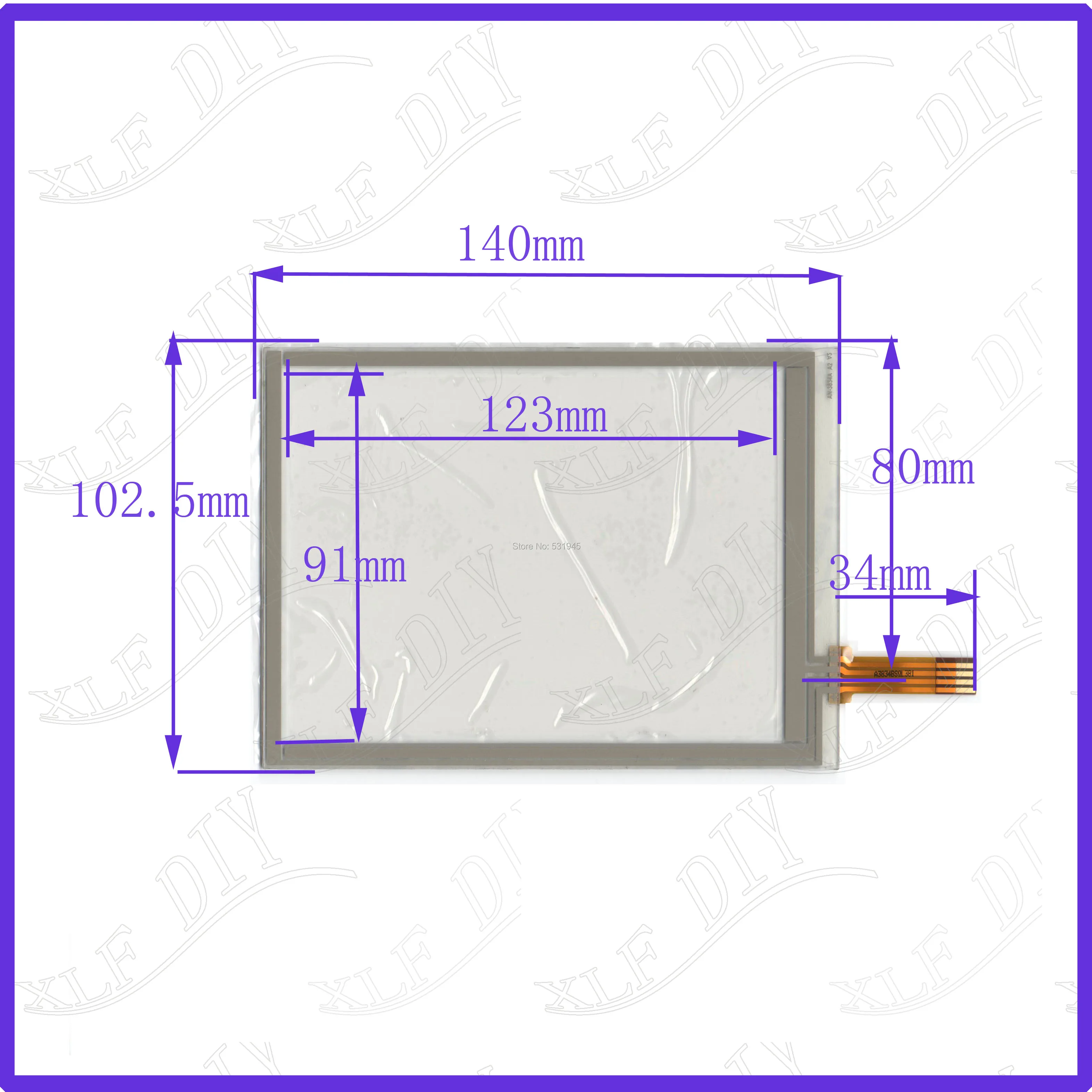 ZhiYuSun New  4nch TOUCH Screen panels  140mm*102mm  for GPS  or commercial use post 140*102