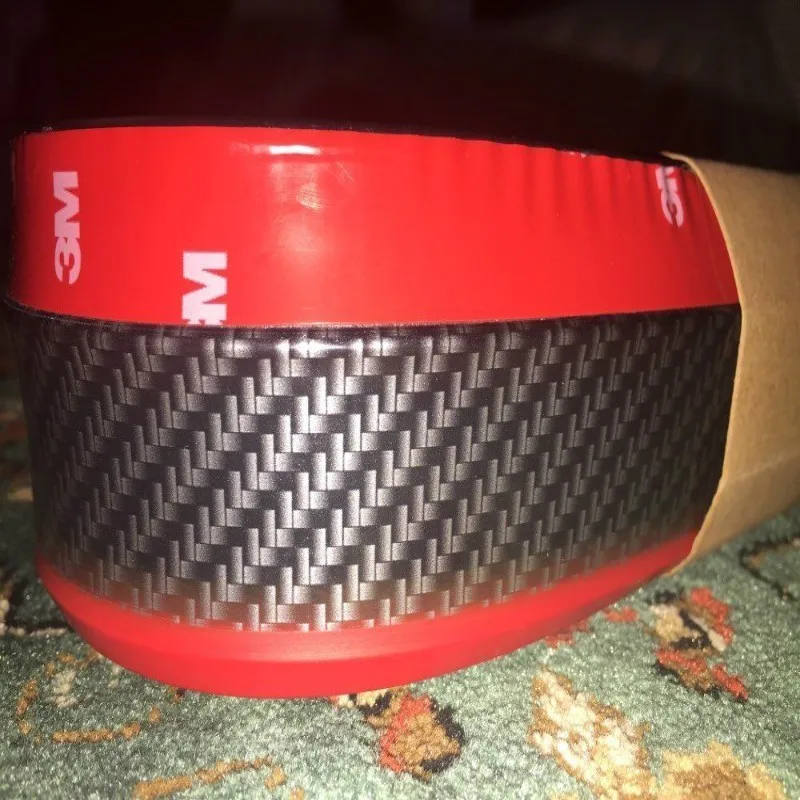 2.5 / M Universal Red Carbon Fiber Car Front Lip Reduces Scratch Edge Bumper Tape