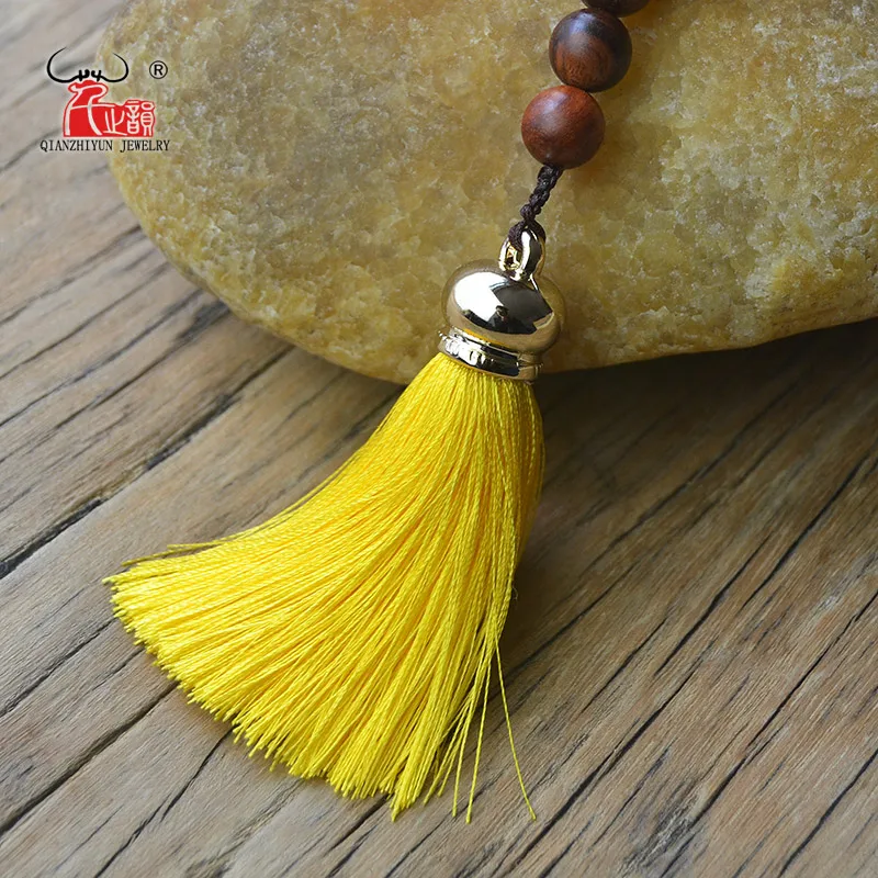 MSL-001 Islam High Quality Muslim Rosary Beads 33 Prayer Beads Natural Rosewood Beads Tasbih Charm Bracelet 10mm Round Beads