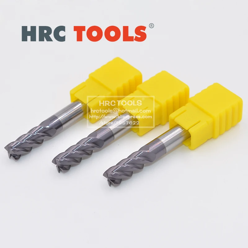 Fresa de carburo de tungsteno, espiral sólida, N3-d2x6Hx4Dx50L, para flauta 4 DE ACERO INOXIDABLE