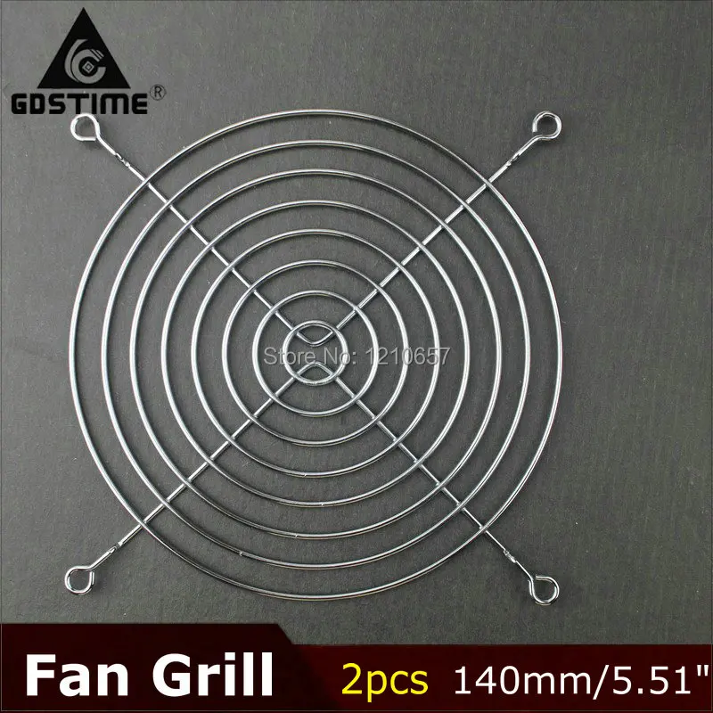 2Pieces LOT Gdstime Fan Protection Net Grille 14CM 140mm Fan Iron Mesh Computer Case Fan Safety Net