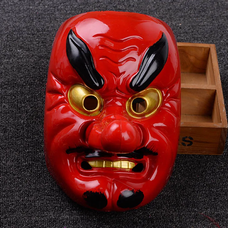 1PC Japanese Tengu Mask Omen Noh Kabuki Samurai Demon Buddhism Hallowmas Cosplay