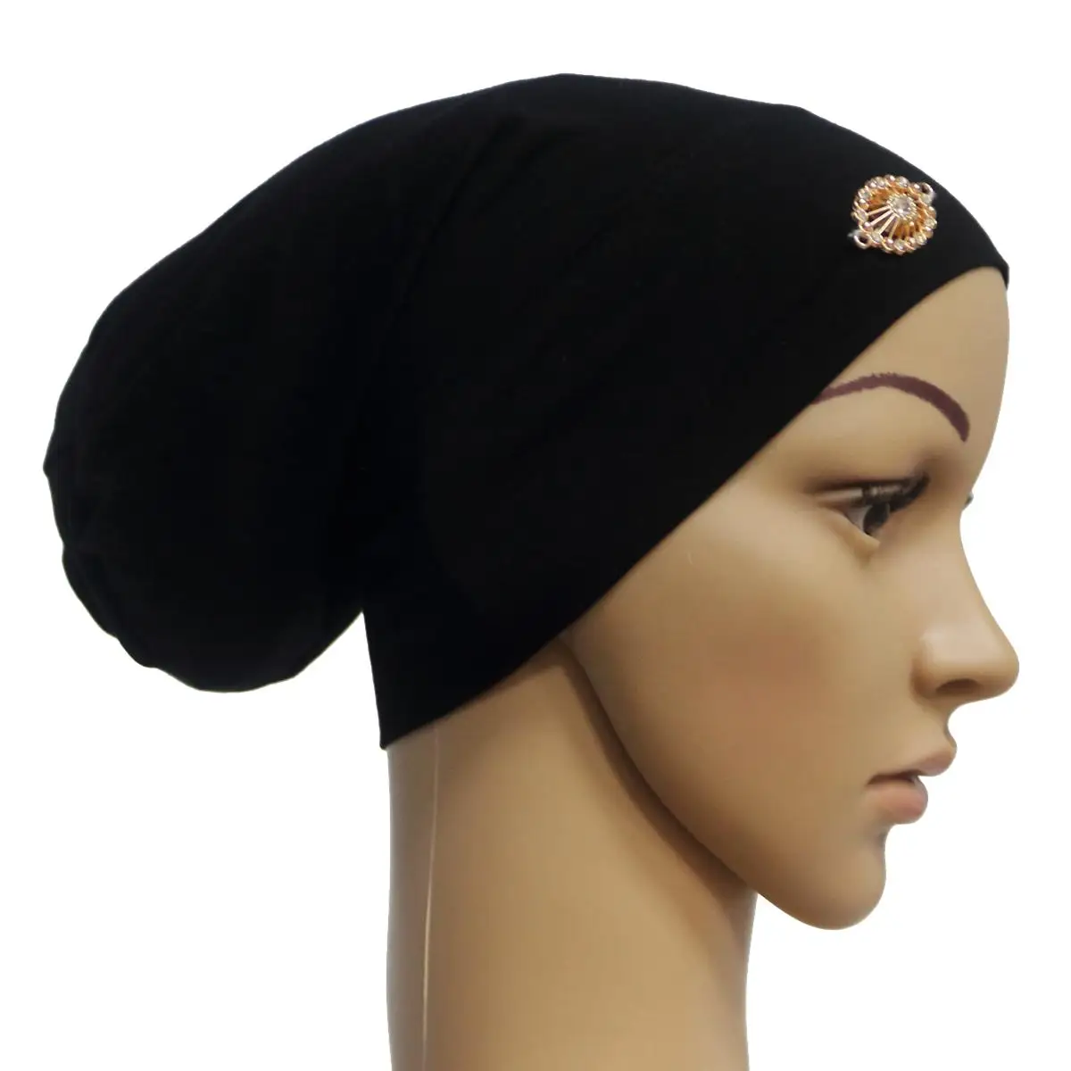 Vrouwen Tube Cap India Cap Moslim Hijab Hoofd Wrap Haaruitval Baggy Beanie Chemo Hoed Stretch Tulband Haaruitval Abaya hoofddoek Motorkap