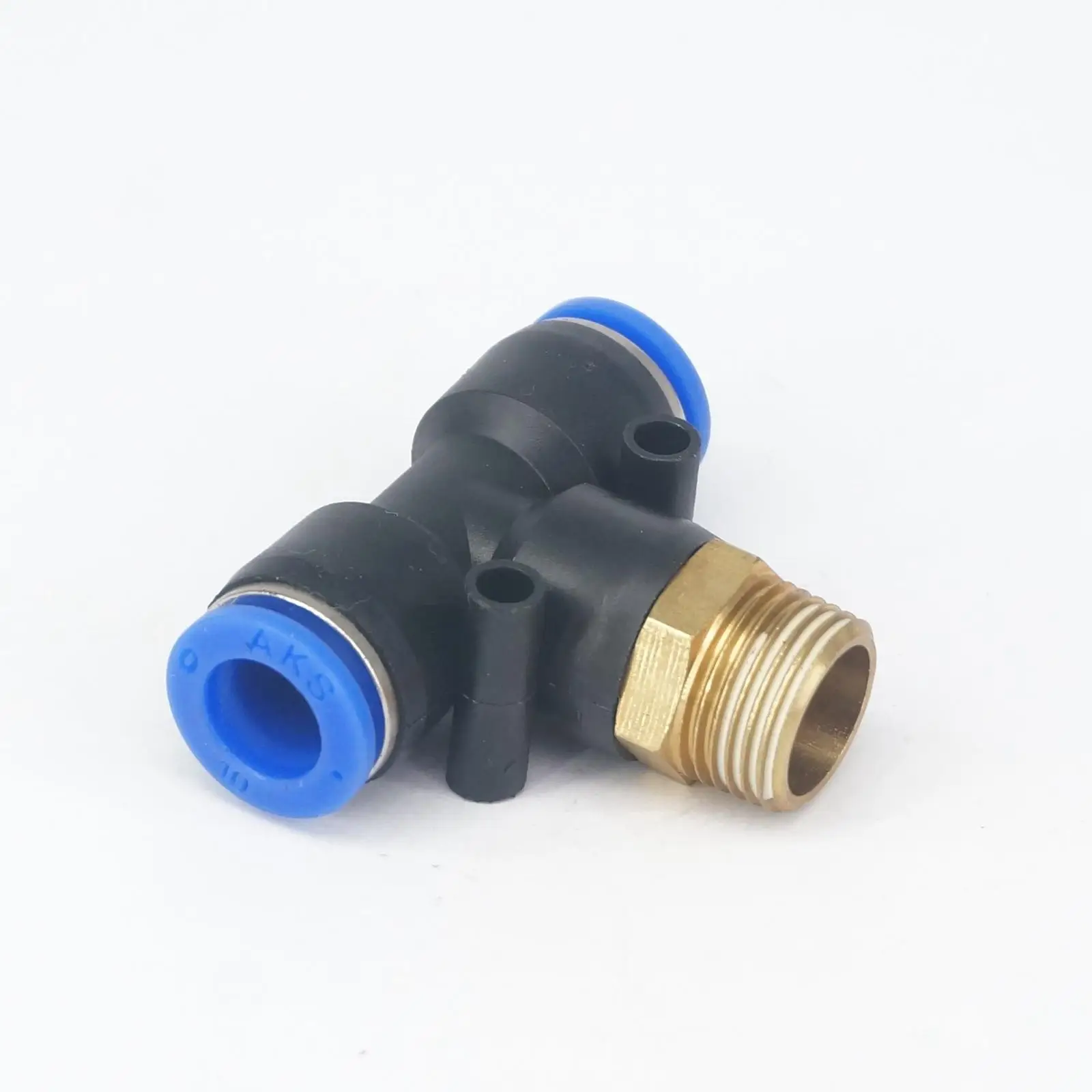 

LOT 5 3/8" BSP male to Fit Tube O/D 10mm Pneumatic T shaped Tee 3 Way Push Hose Tube Push In Air Gas Fitting Quick Fittings