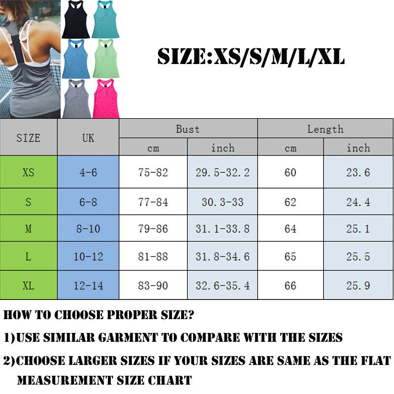 Women Vest Workout Tank Top Sport Gym Camis Fitness Casual Tank