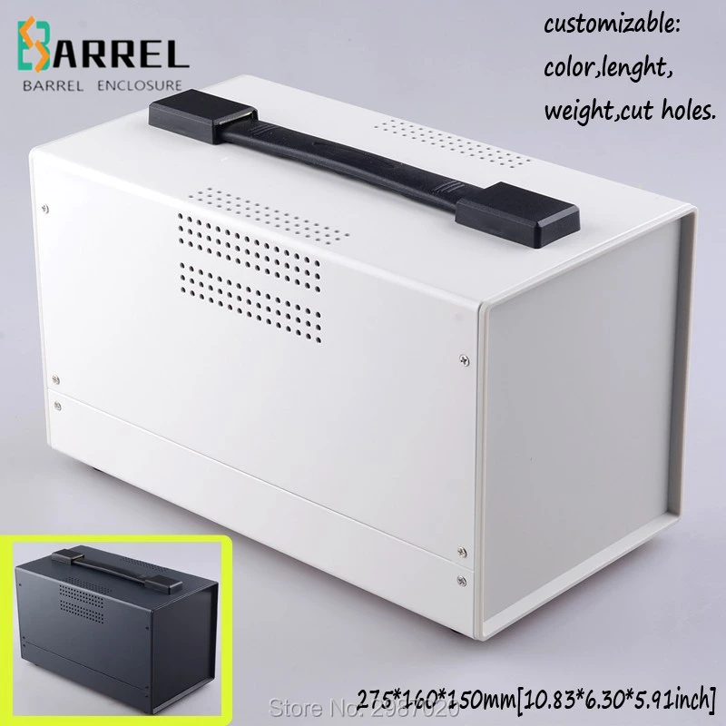275*160*150mm Iron housing DIY electrical junction box with handle iron switch project box pcb amplifier outlet enclosure